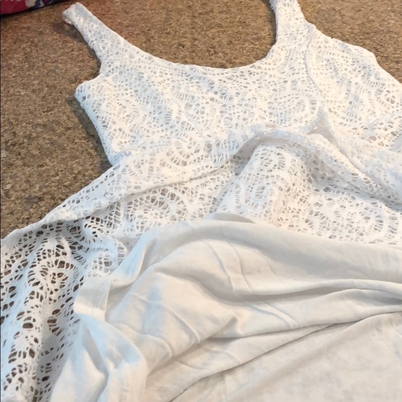 APT.9 White Lined Lace Dress - Great Swim Cover Up - Picture 11 of 15